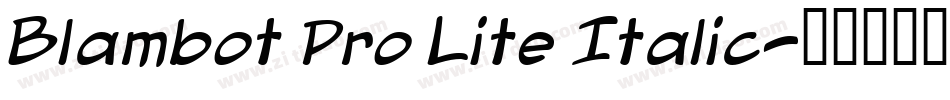 Blambot Pro Lite Italic字体转换